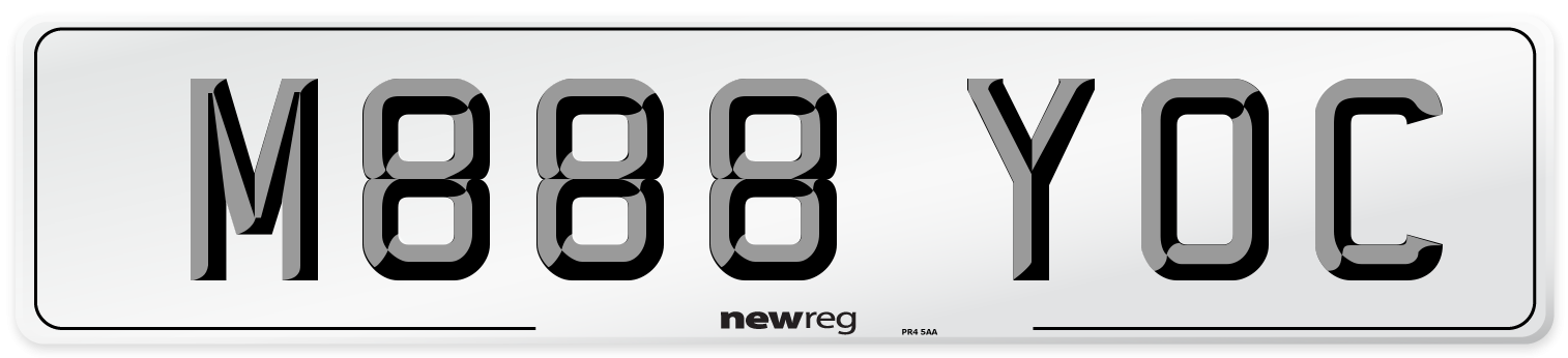 M888 YOC Number Plate from New Reg